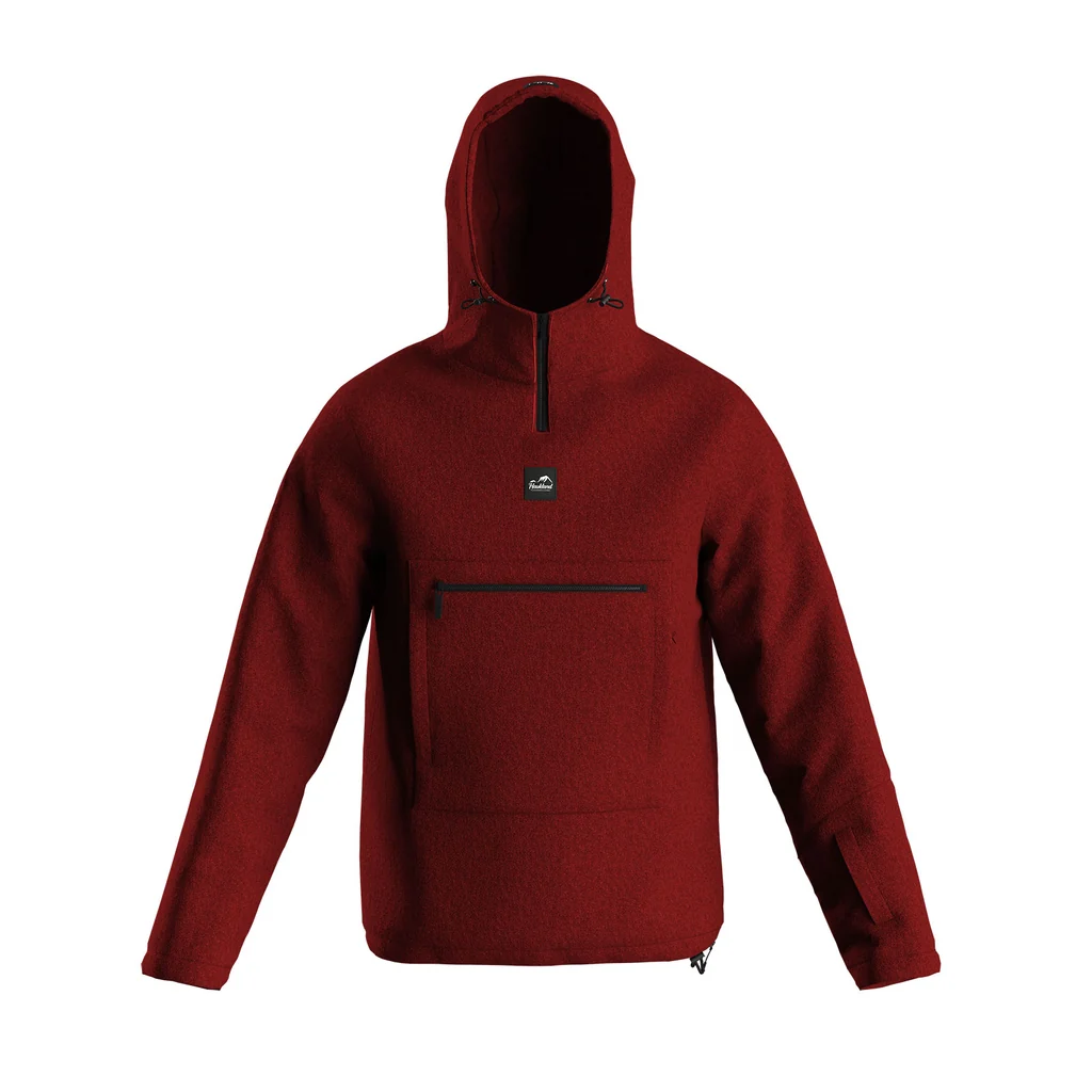 Flexible Haukland Fleece Hoodie for Photographers – Red Classic