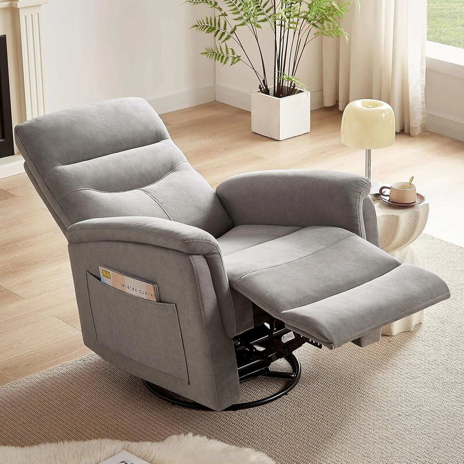 Exceptional Swivel Rocker Recliner Chair Glider Rocker Recliner Upholstered Large Velvet Chair with High BackSwivel Rocker Recliner Chair Glider Rocker Recliner Upholstered Large Velvet Chair with High Back Fashionable