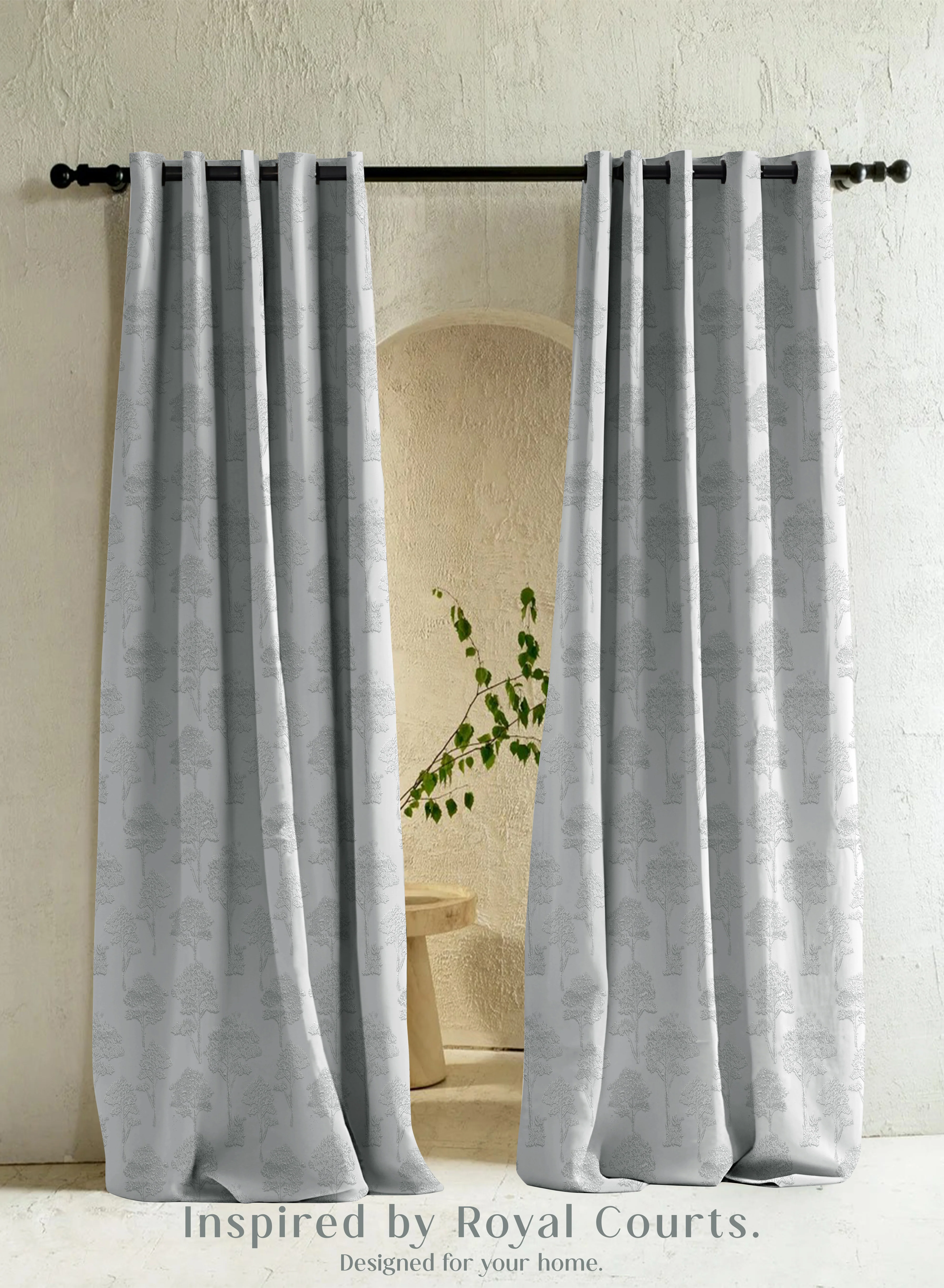 Eco-Friendly Bern Jacquard Room Darkening Curtains Scenic Tree Pattern Sea Green Set of 2 Fully CustomizableThe Guide to Measuring and Choosing Curtains Reusable