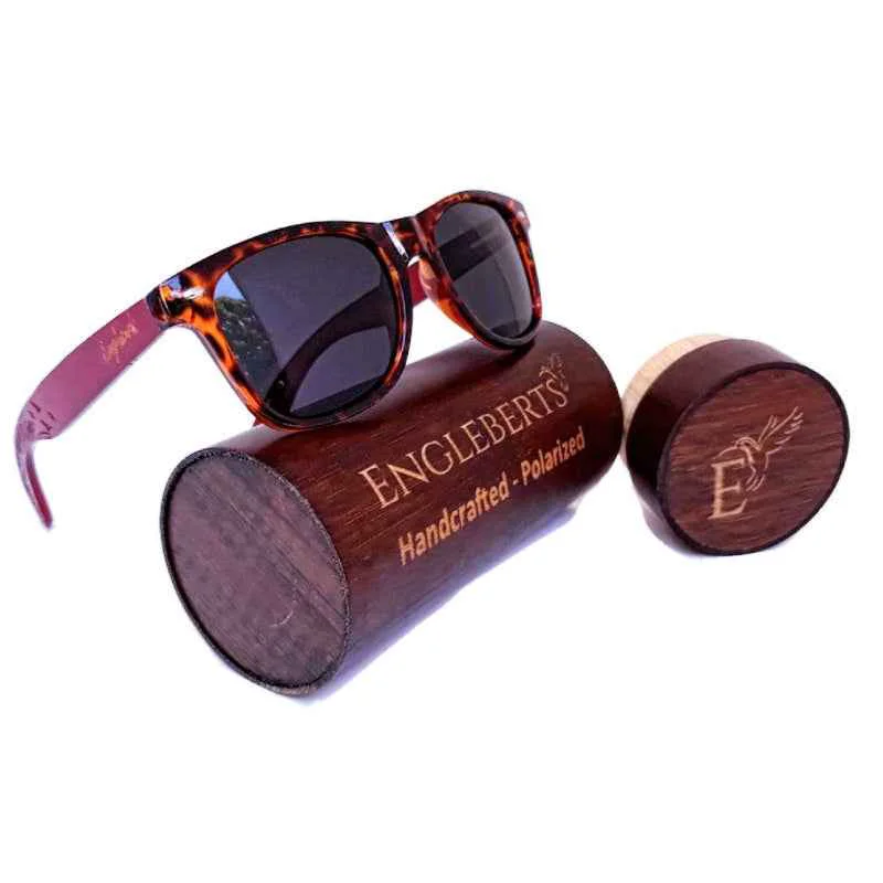Sophisticated Red Bamboo Sunglasses Practical