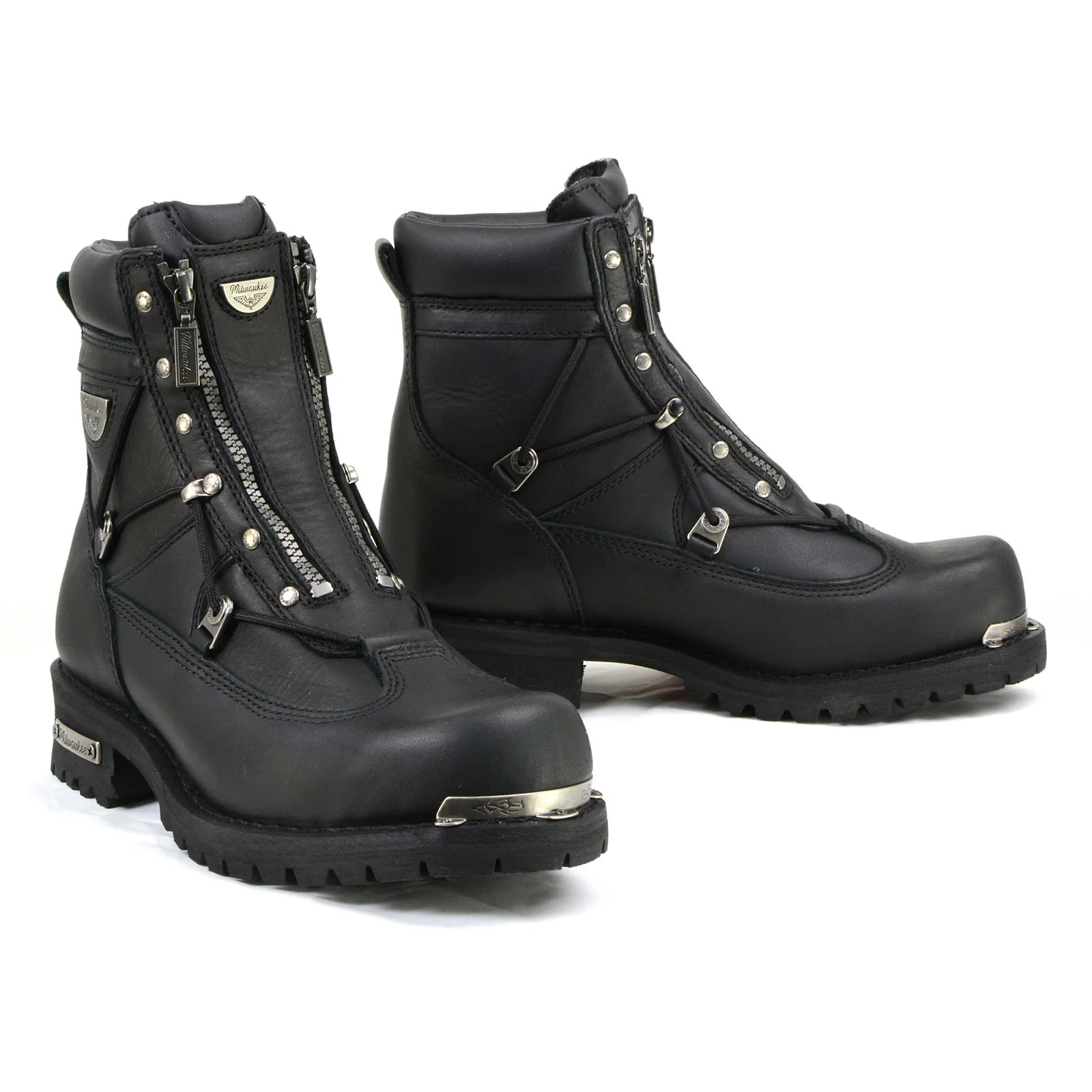 High-End MMCC Men’s Throttle Black Leather Motorcycle Boots – MB440EE Professional