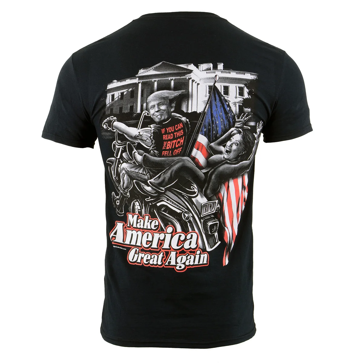 Top-Quality Biker Clothing Co. BCC116012 Men’s Black ‘Make America Great Again’ T-Shirt Fast