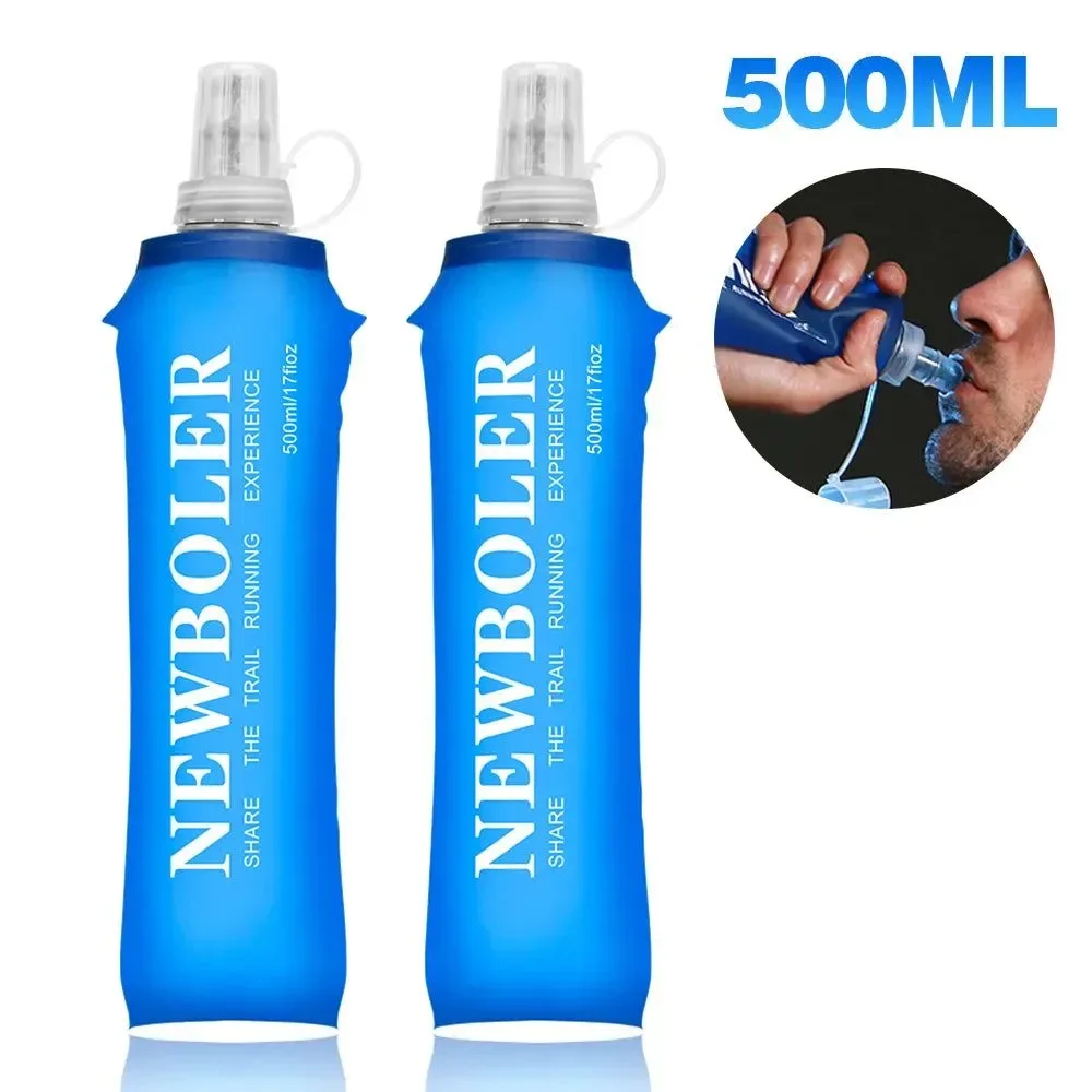 Consistent 500ml Foldable Silicone Soft Flask – BPA- Collapsible Water Bottle for Hiking Trail Running Outdoor Adventures World-Class