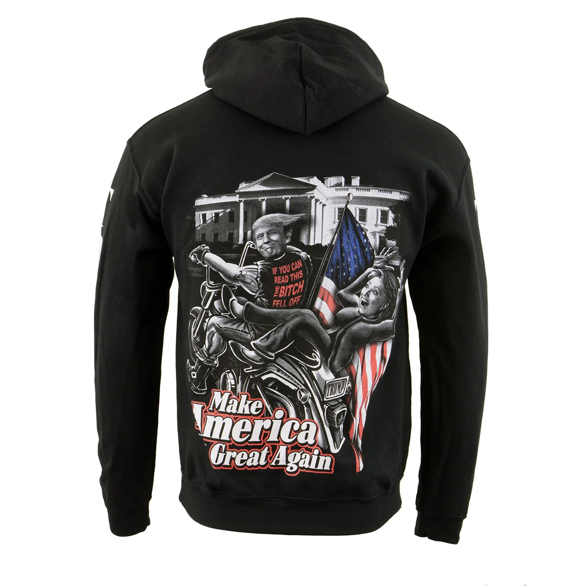 Advanced Biker Clothing Co. BCC118012 Men’s Black ‘Make America Great Again’ Motorcycle Hoodie Elegant