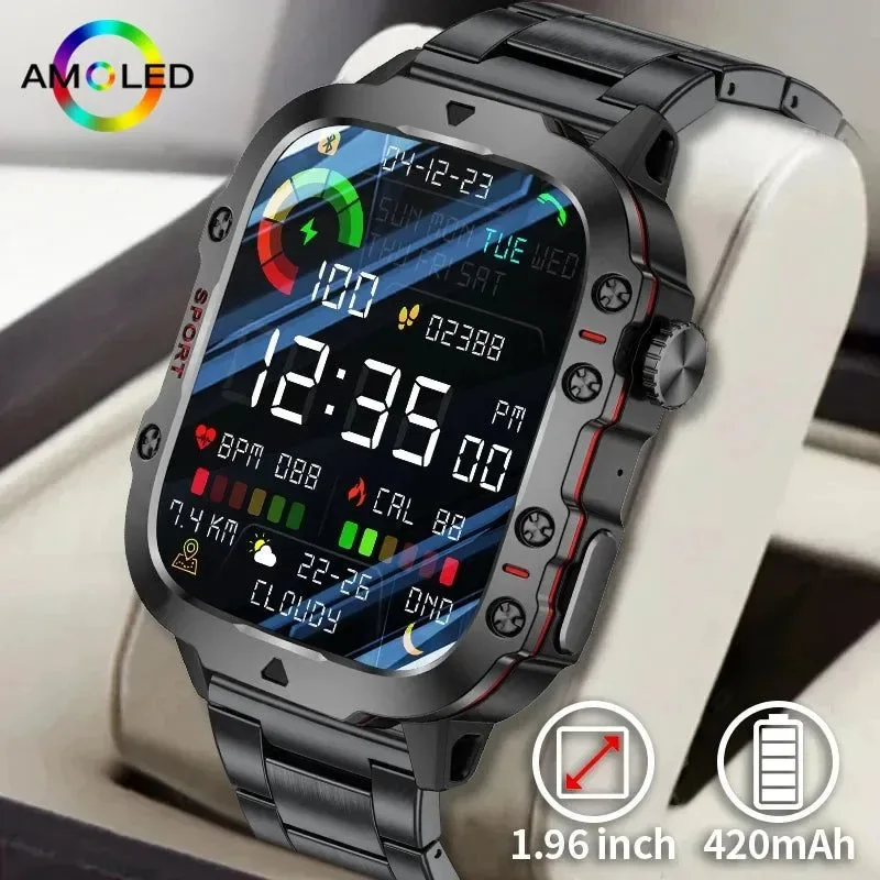 Easy-to-Use New abay Military Smart Watch for Xiaomi – IP68 5ATM Outdoor Sports Fitness Tracker with BT Call Relaxed
