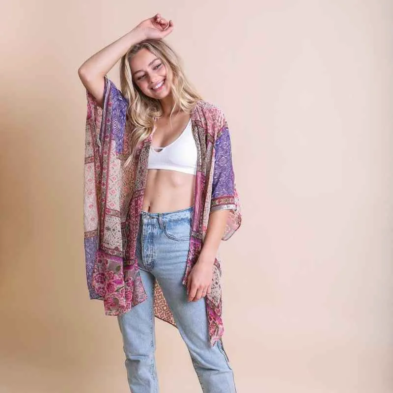 Premium Boho Velvet Kimono – Trendy Stylish Outerwear for Effortless Fashion Top-Quality
