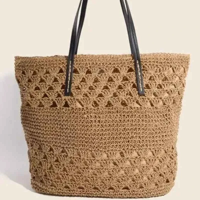 Consistent Knitted Leather Tote Official