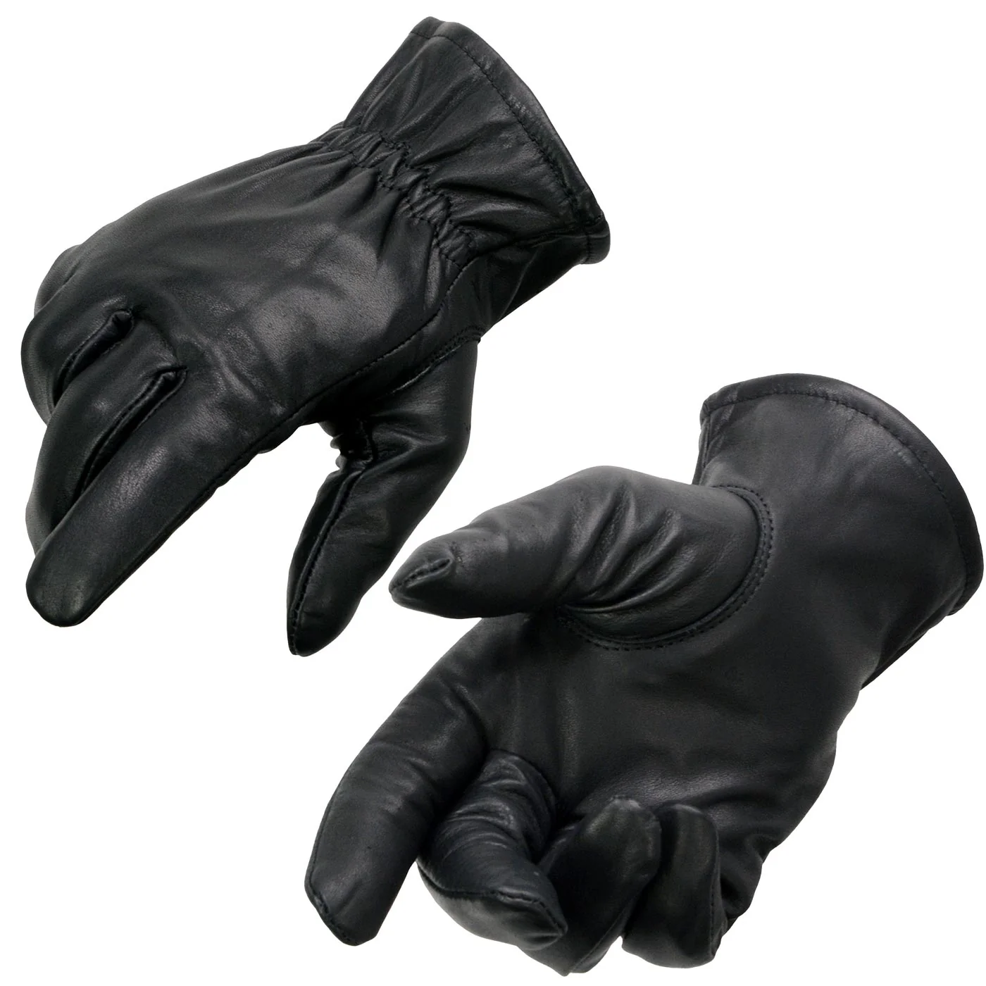 Practical Milwaukee Leather SH734 Men’s Black Thermal Lined Leather Motorcycle Gloves w Cinch Wrist Closure Classic