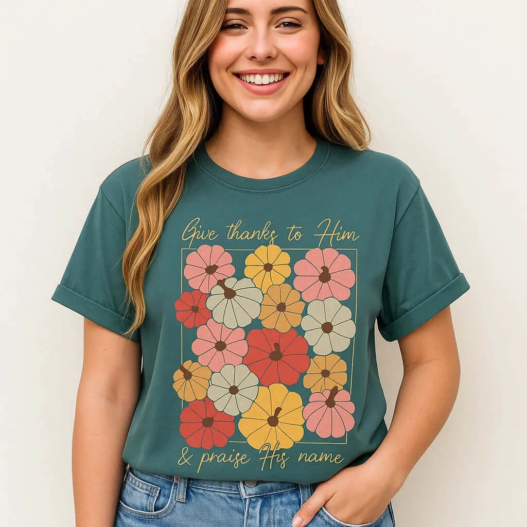 Premium Material Thankful Faith T-shirt for Comfort and Inspiration Advanced