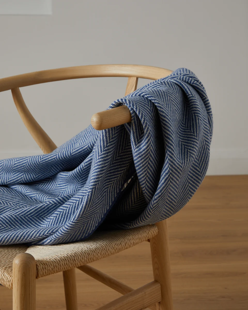 Prestigious Foxford Inishmore Cashmere and Lambswool Throw Sustainable