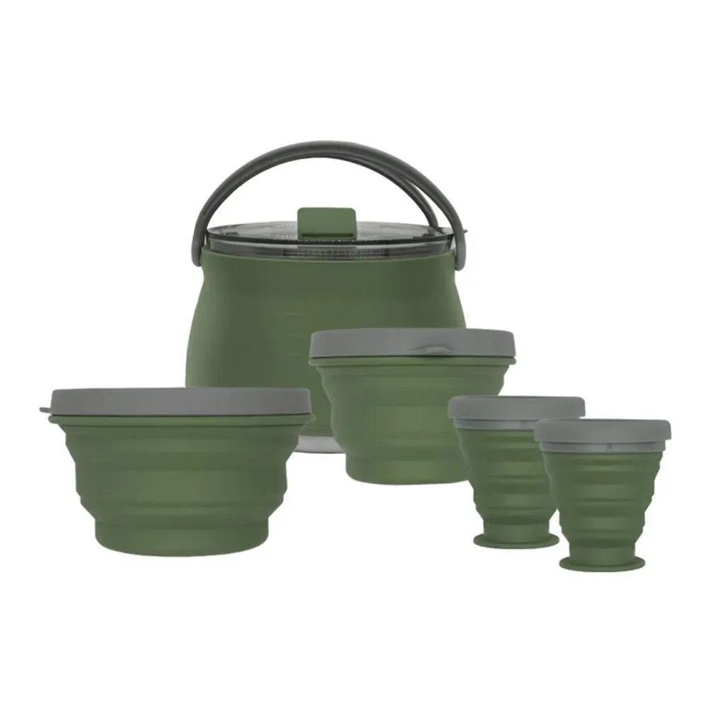 Smooth Silicone Folding Boiling Water Pot with Handle Leak-Proof Food-Grade Camping Teapot for Outdoor Travel and Household Use Efficient