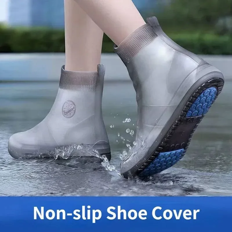 Long-Lasting Waterproof Silicone Shoe Cover High Top Rain Boots Cover – Non-Slip Shoes Protector for Outdoor Reusable Thickened Footwear Children Optimized