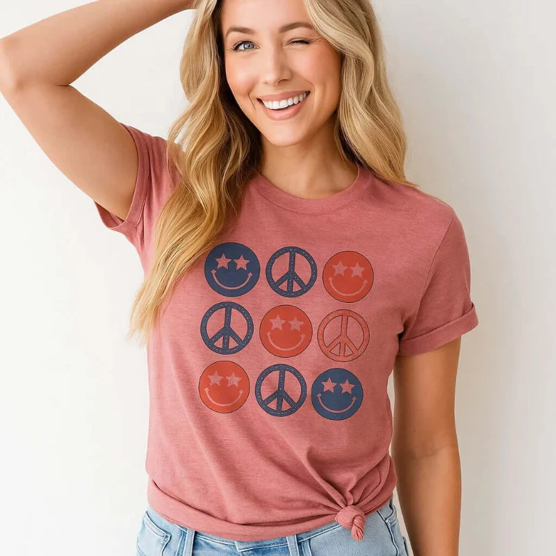 Optimized Peace Smiley Face T-Shirt Reliable