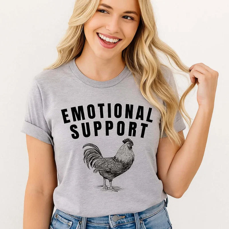 Durable Emotional Rooster Tee Versatile