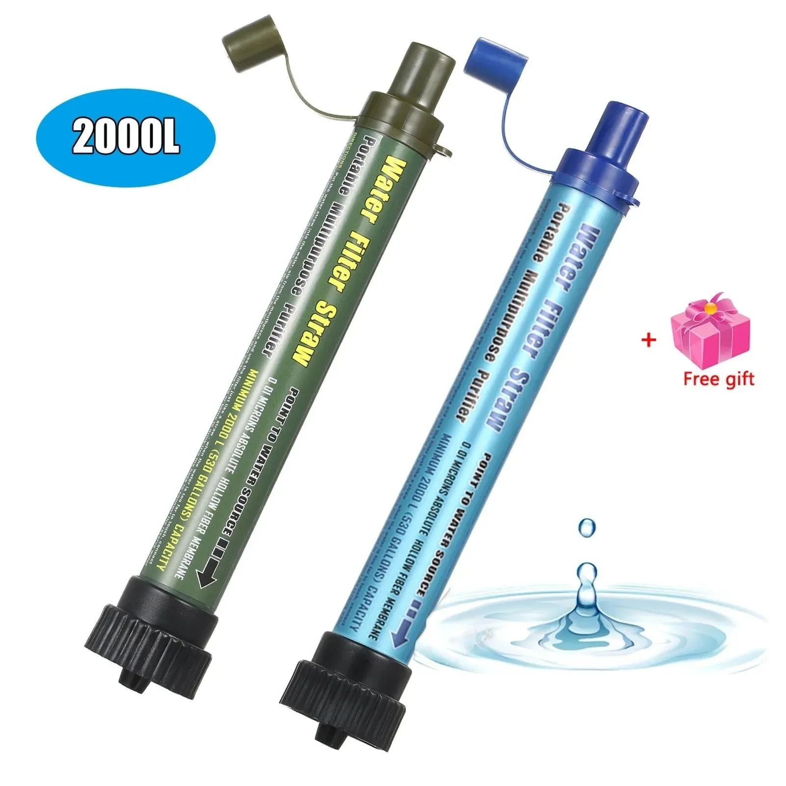 Selected Camping Water Filter Straw – Ultrafiltration System with 99.9999 Bacteria Removal for Outdoor Emergency Survival Consistent