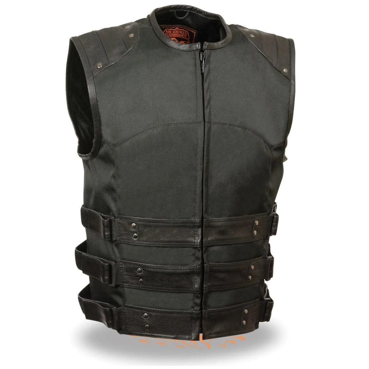 Easy-to-Use Milwaukee Leather MPM3300 Men’s Black Zipper Front Assault Textile Vest Original