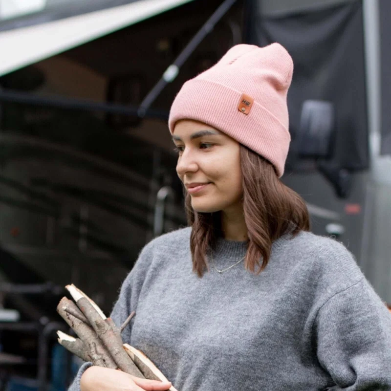 Powerful Pearl Pink Beanie Fashionable