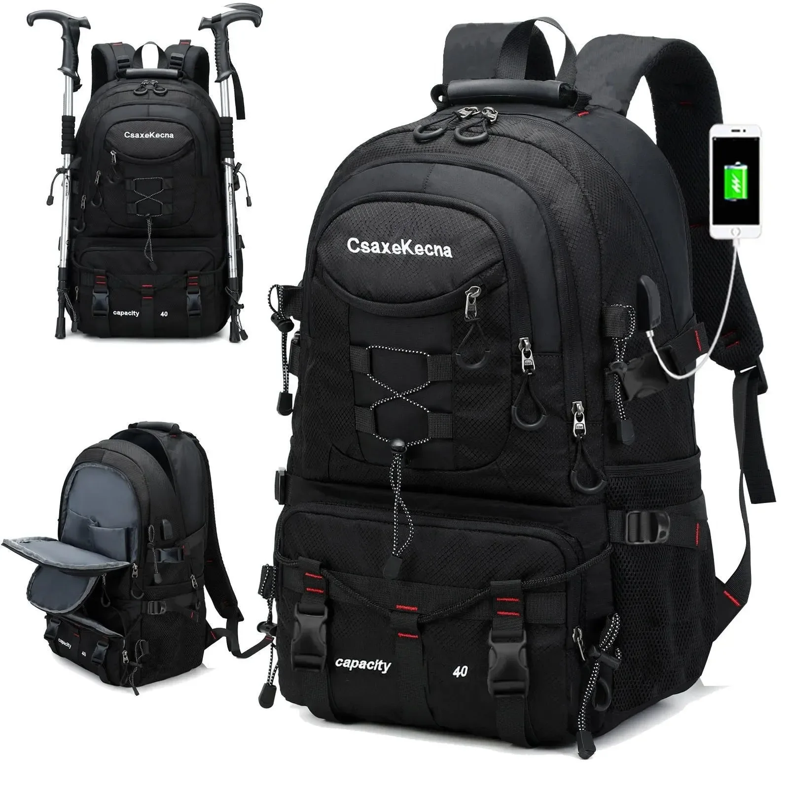 Efficient 40L Waterproof Lightweight Travel Backpack for Outdoor Hiking and Camping High-Quality