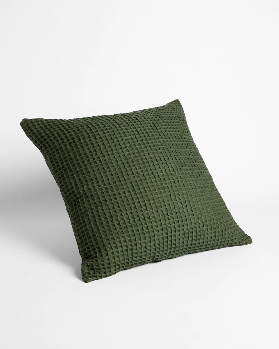 Recyclable Foxford Honeycomb Cushion Green- Large Superior