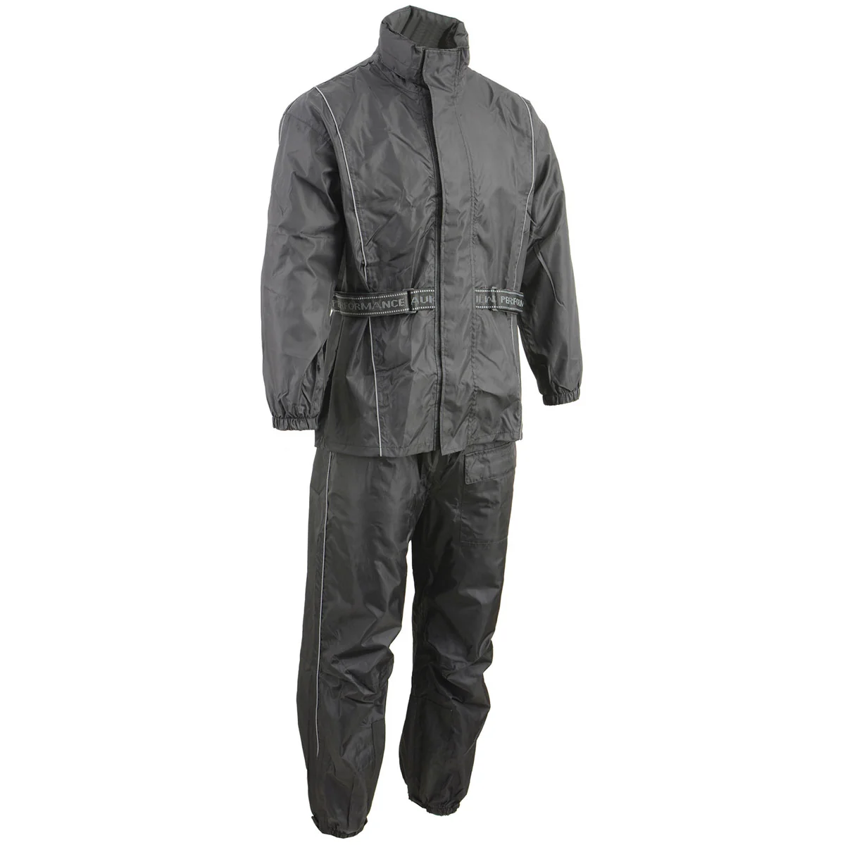 High-Quality NexGen SH2215 Men’s Lightweight Oxford Nylon Black Water Resistant Rain Suit Sustainable