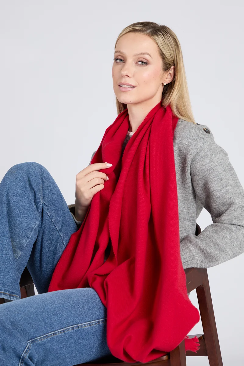 Top-Quality Foxford Tomato Fine Wool Cashmere Blend Scarf Unique