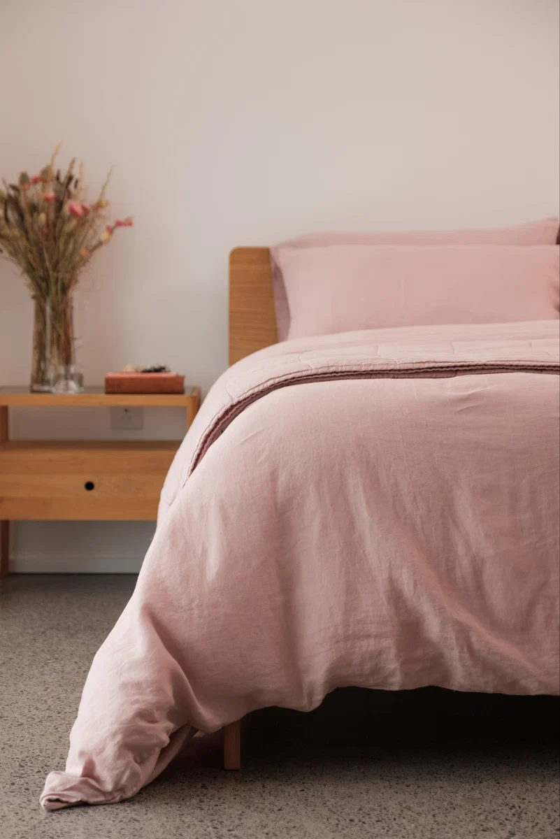 Powerful Foxford Blush Pure Linen Duvet Set User-Friendly