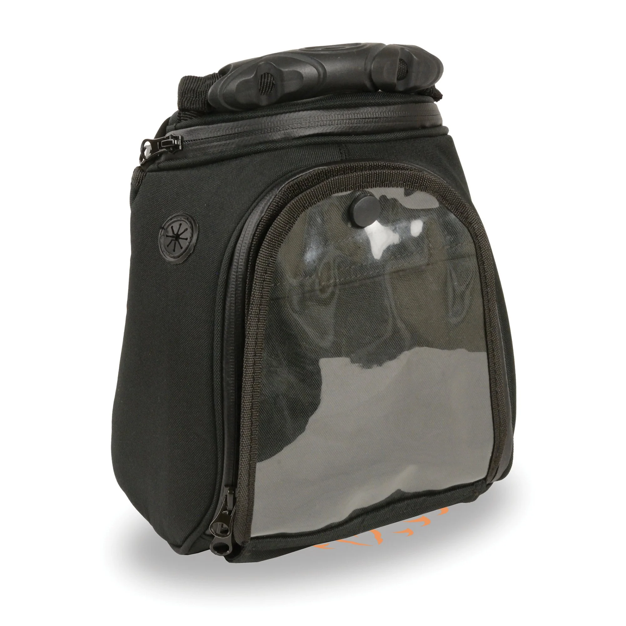 World-Class Milwaukee Leather SH677 Black Small Textile Magnetic Motorcycle Tank Bag Sustainable