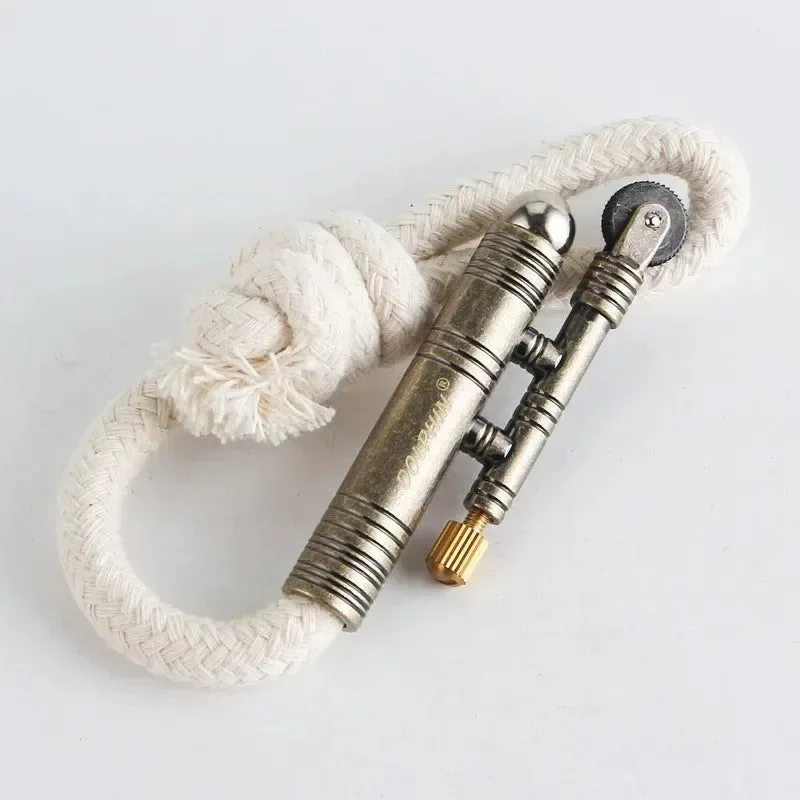 Refined Metal Outdoor Camping Survival Stabilized Fire Source Flint Mechanical Vintage Old Fashioned Flint Lighter – Men’s Creative Gadget High-Performance