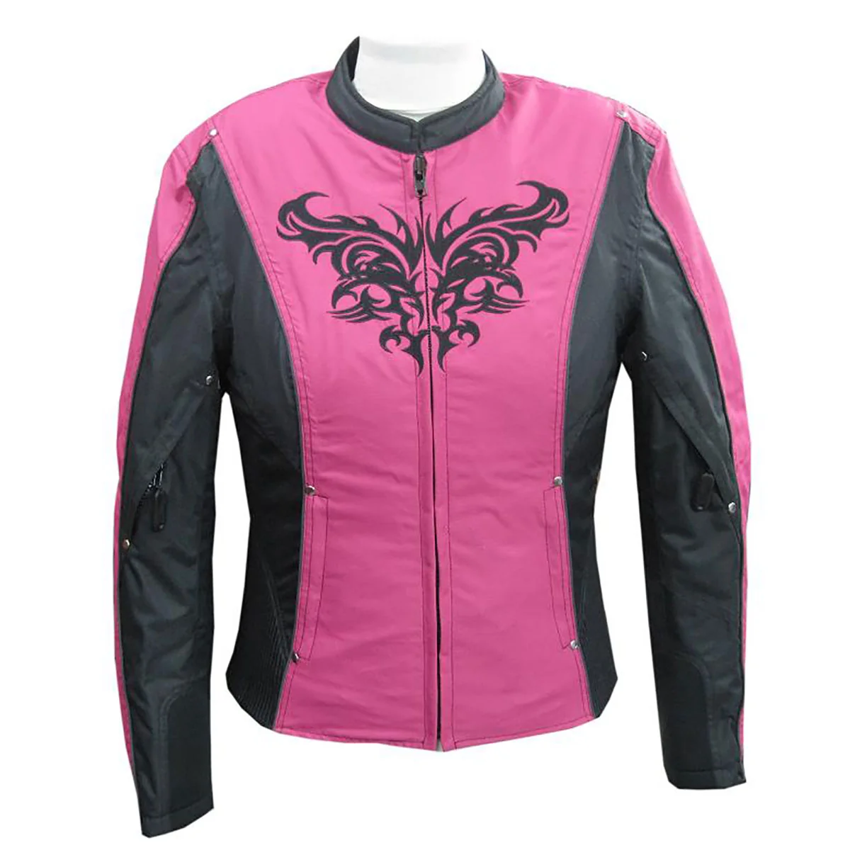 Practical NexGen SH2367 Women’s Turquoise and Fuchsia Textile Jacket with Embroidery Artwork Crafted