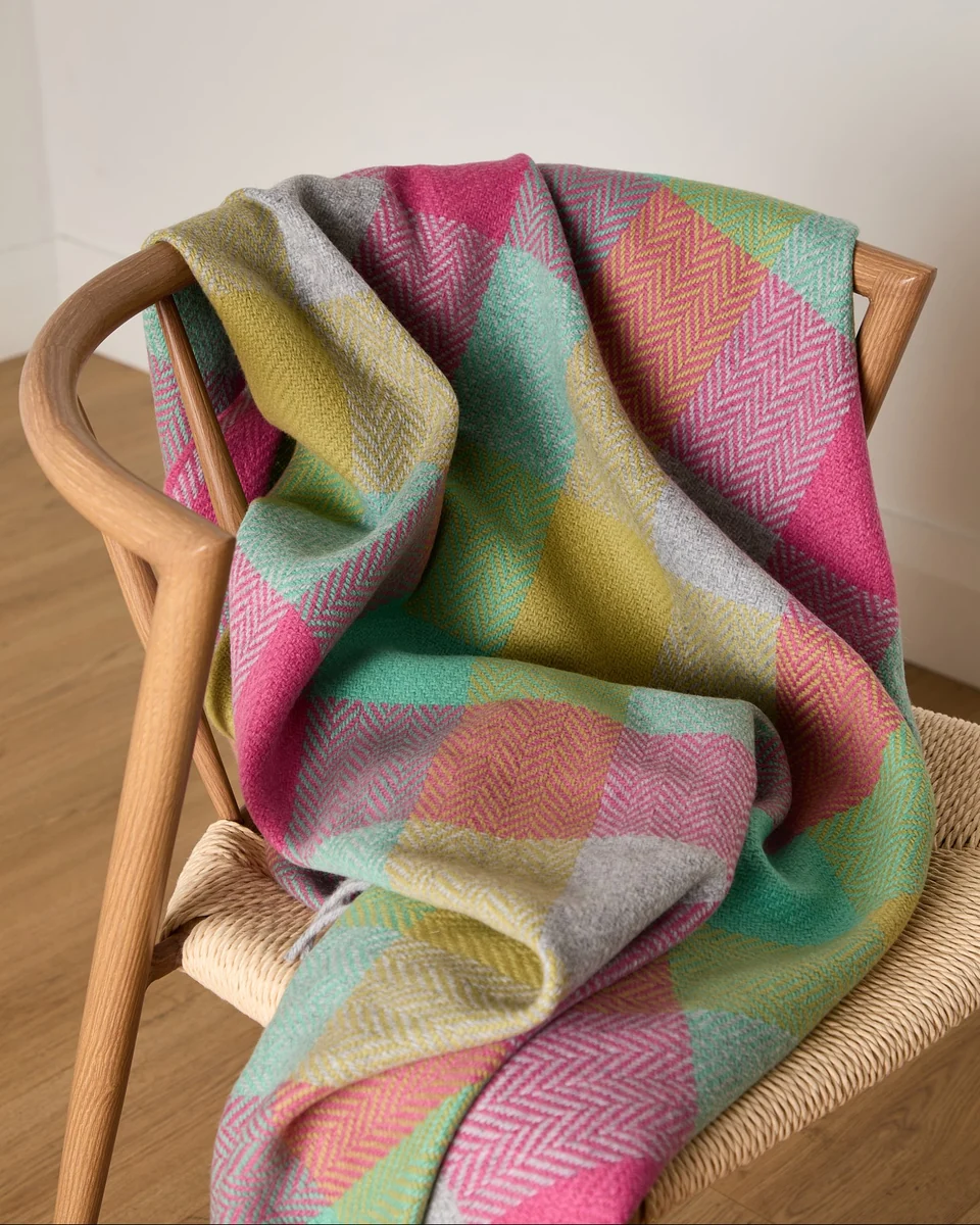 Classic Foxford Skellig Cashmere and Lambswool Throw Clean
