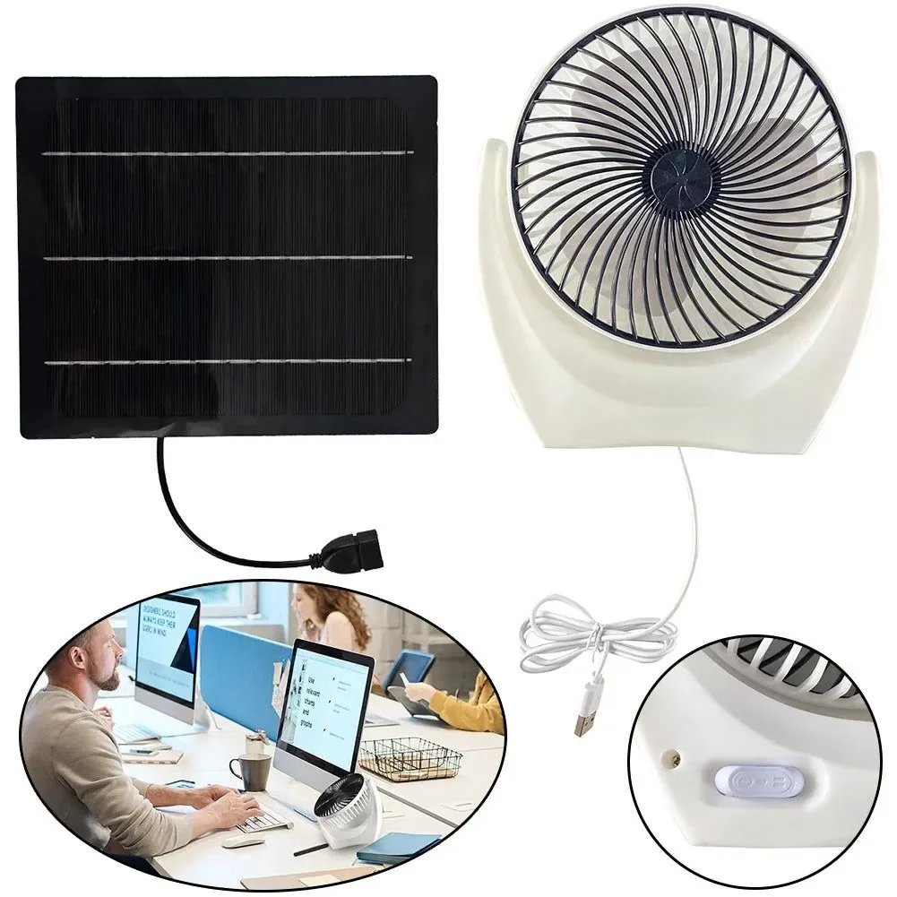 Long-Lasting Solar Powered Portable Camping Fan for Picnic Barbecue Fishing Travel Comfortable