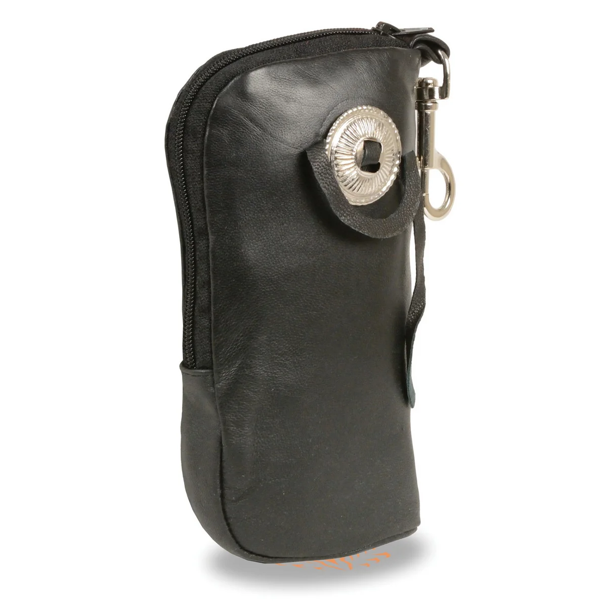 Trendy Milwaukee Leather SH508 Black Leather Eye Glass Case with Concho Practical