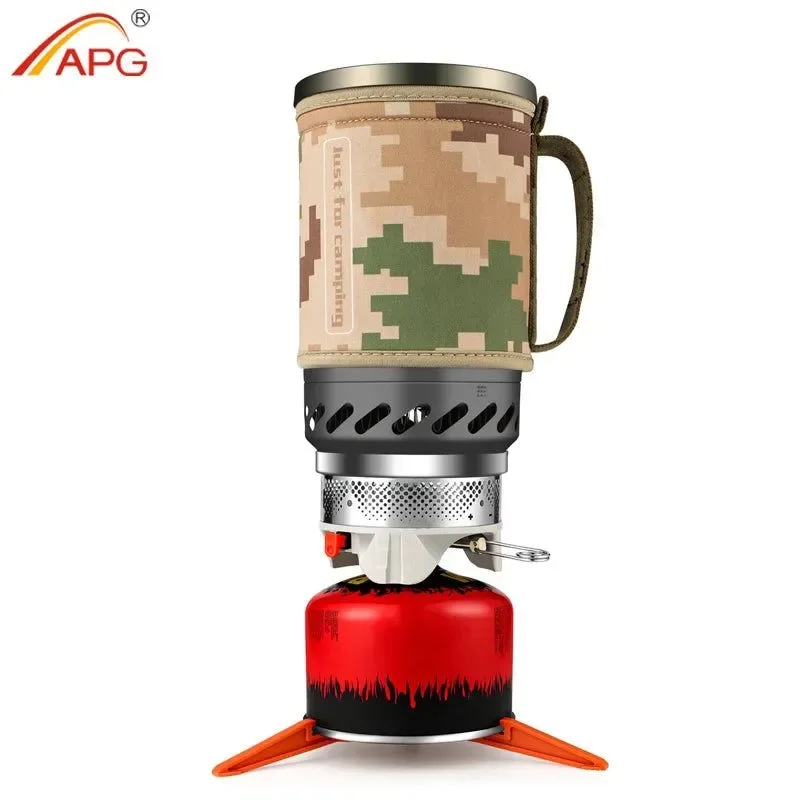Prestigious 1.4L Backpacking Stove Portable Camping Propane Cooking Gear Camp Burner System with Tripod and Pot Support Crafted