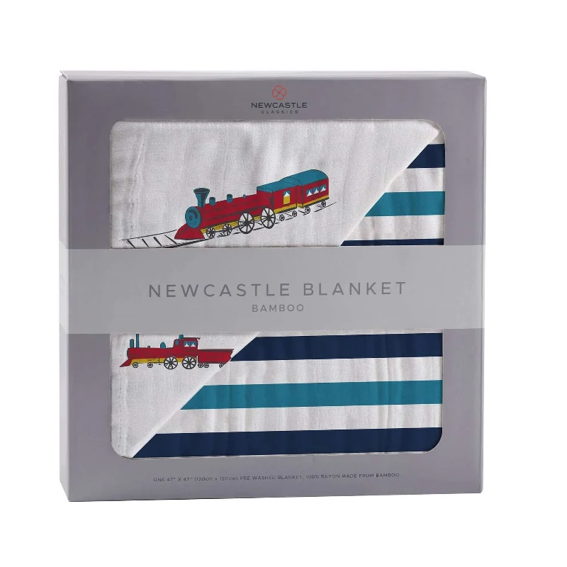 Stylish Cozy Vintage Train Blanket Fast