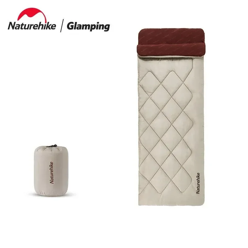 Specialty Naturehike Cotton Sleeping Bag – Splicing Envelope Style for Camping Winter R150 R250 R350 Powerful
