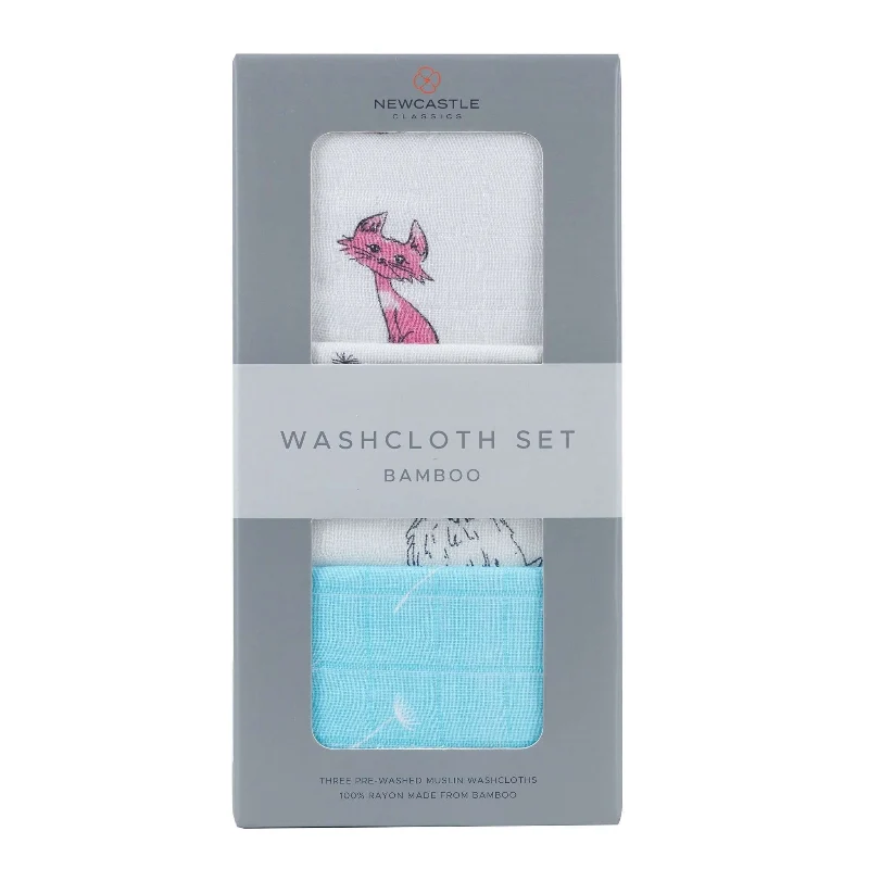 Secure Dandelions Bamboo Washcloth Set Convenient