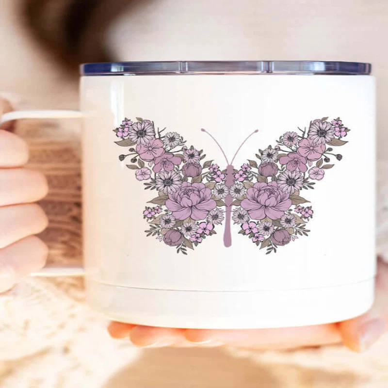 Responsible Floral Butterfly Coffee Cup Stylish