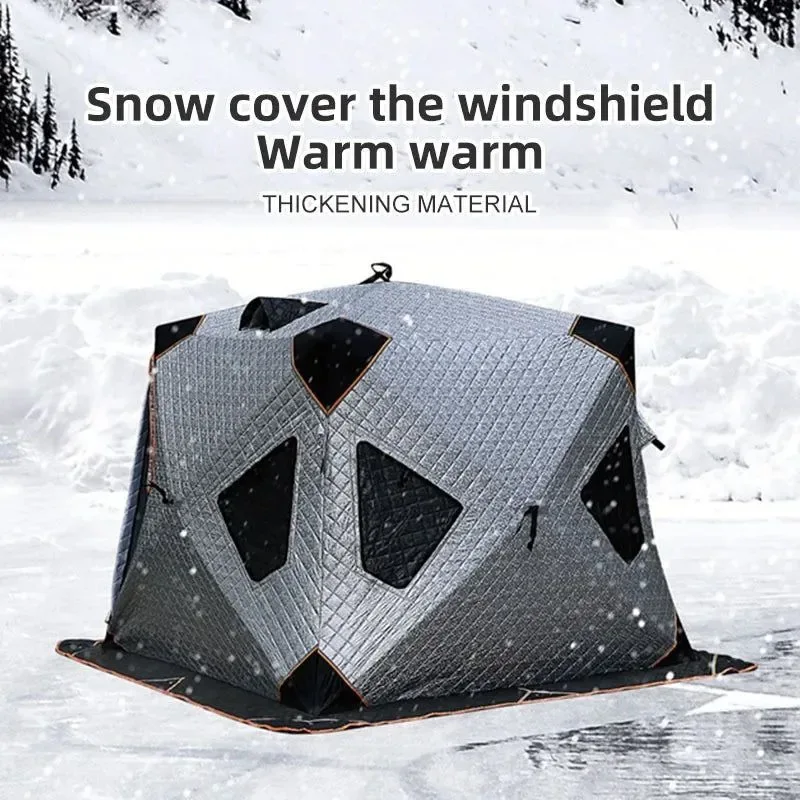 Genuine Winter Ice Fishing Tent with Cotton Lining – Insulated Outdoor Camping Ice Fishing Shelter High-End