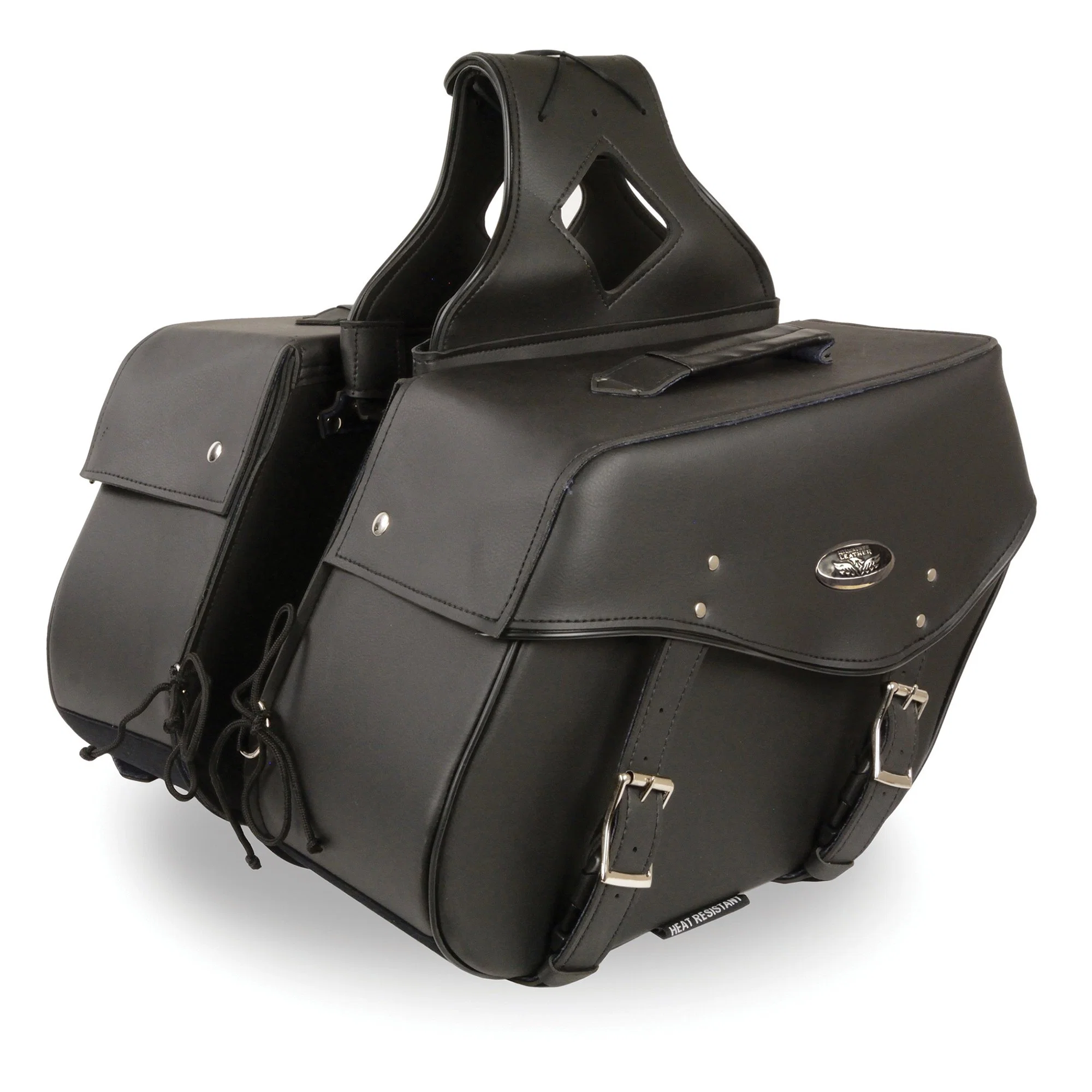 Prestigious Milwaukee Leather SH55302ZB Black Large Zip-Off PVC Throw Over Saddlebags Carefully Designed