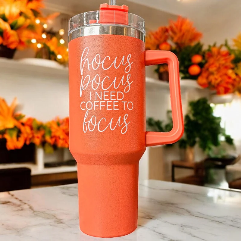 Solid Autumn Pumpkin Drink Tumbler Authentic