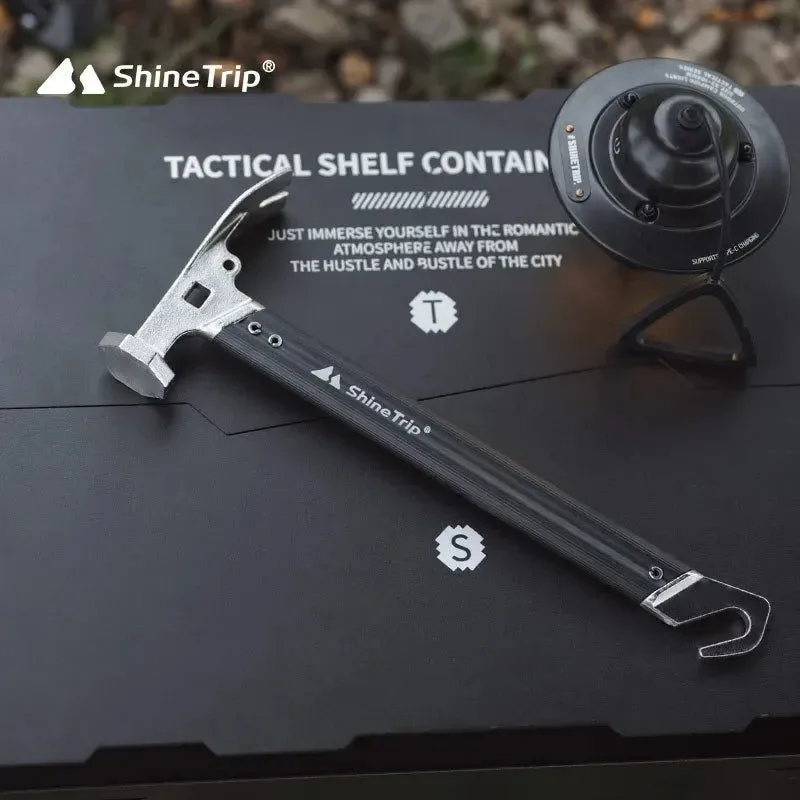 Organic Shine Trip Outdoor Tent Nail Hammer – Stainless Steel Portable Nail Puller and Camping Survival Equipment Responsible