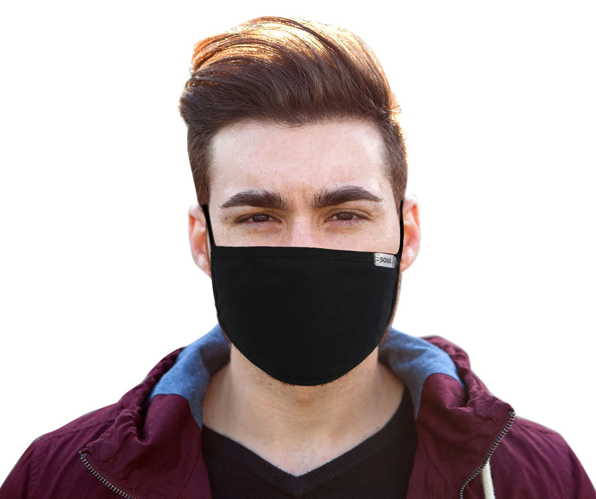 First-Class Air Soul MP7923FM USA Made Black Protective Face Mask with Optional Filter Pocket Long-Lasting