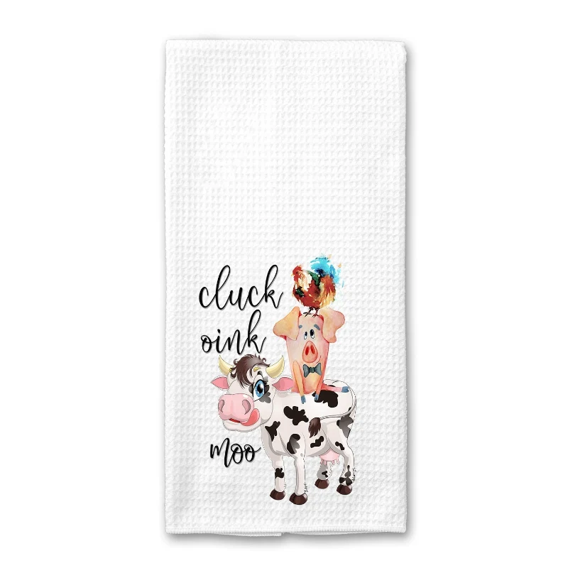 Smart Cluck Oink Moo Towel Reliable