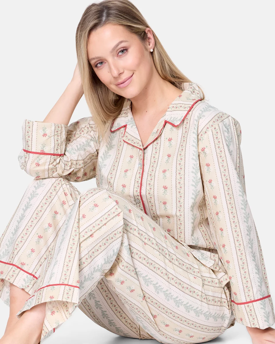 Durable Foxford Rose Cotton Pyjama Set Contemporary