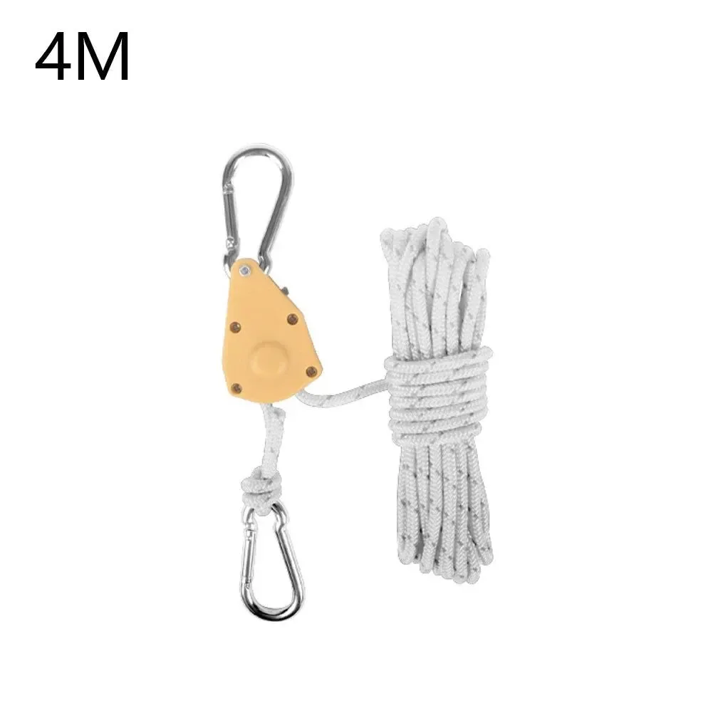 Crafted Tent Rope Hanger Pulley Hook – Adjustable Lanyard Hanging for Camping and Outdoor Activities Effective