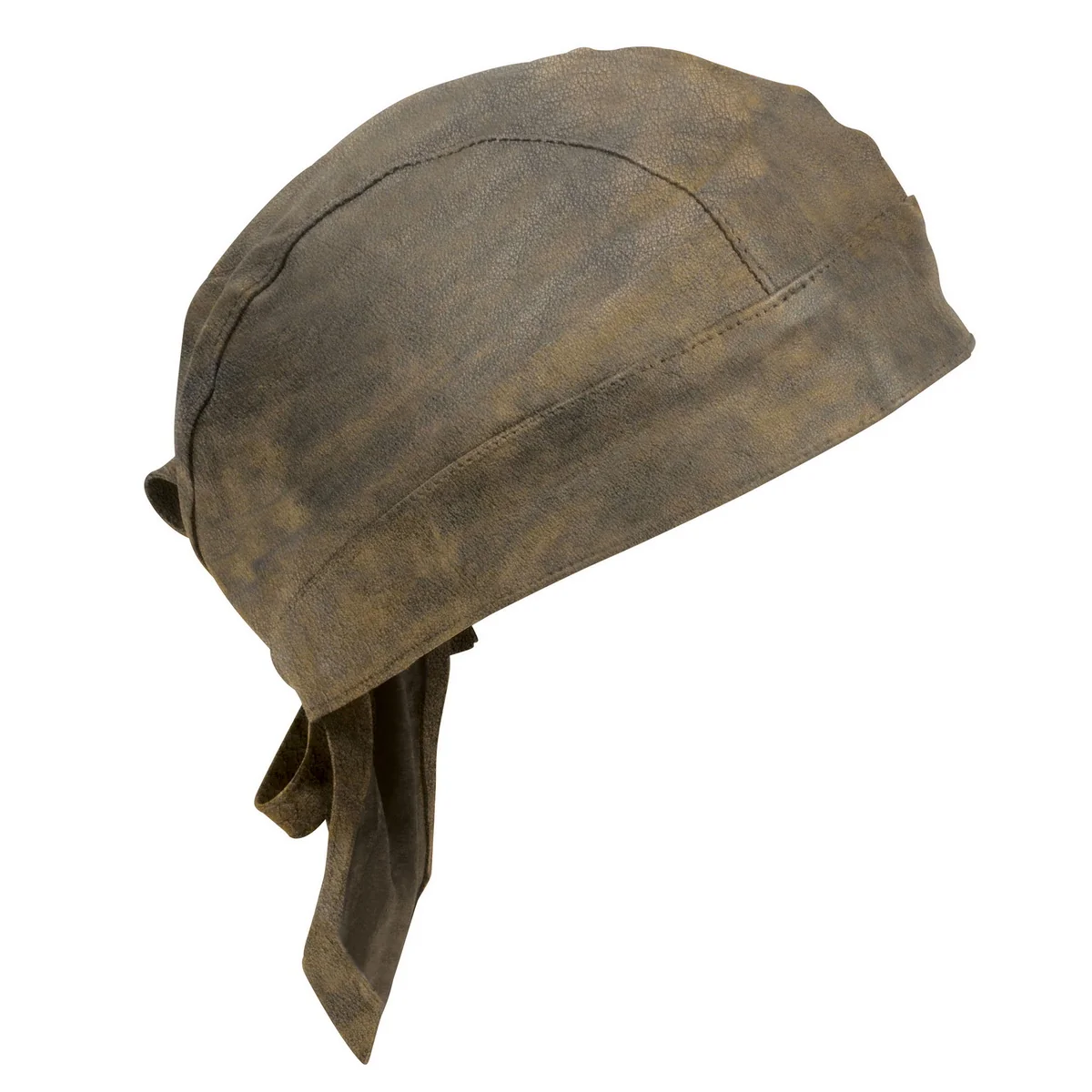 Proven Milwaukee Leather MP7990 Unisex Distressed Brown Motorcycle Leather Cap Solid