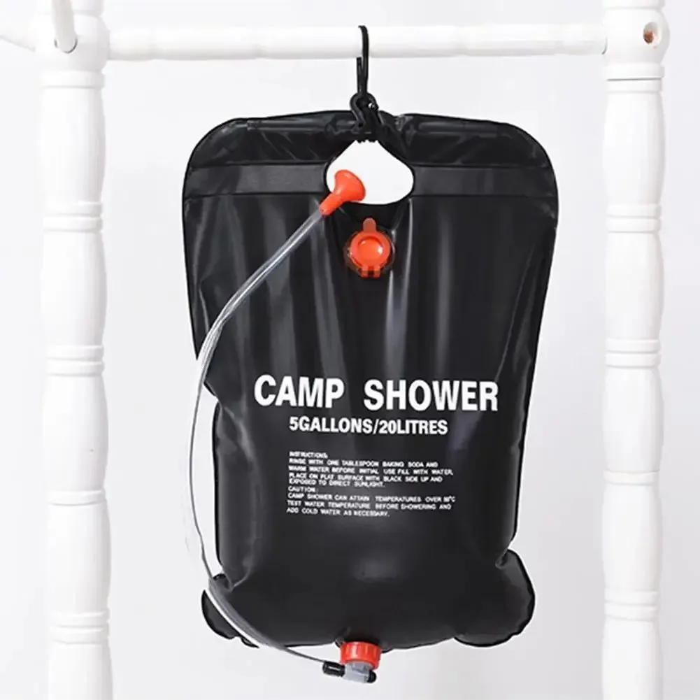 Relaxed 20L Portable Solar Heated Shower Bag – Solar Heating Camping Shower Bag with Hose PVC Solar Bath Water Bag for Outdoor Camping Carefully Designed