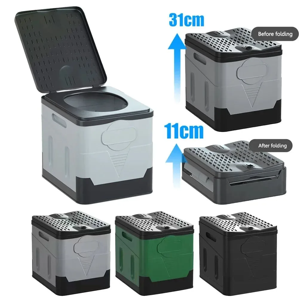 Innovative Portable Folding Toilet for Camping and Travel – Reusable with Cover Design Original Design