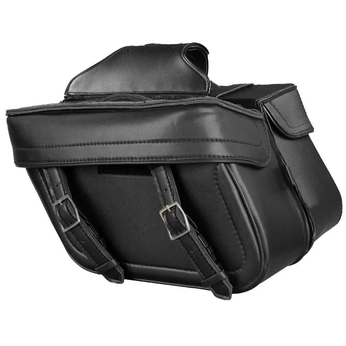 Flexible Milwaukee Performance MP8325 Black Zip Off PVC Throw Over Saddlebags with Double Strap Front Original Design