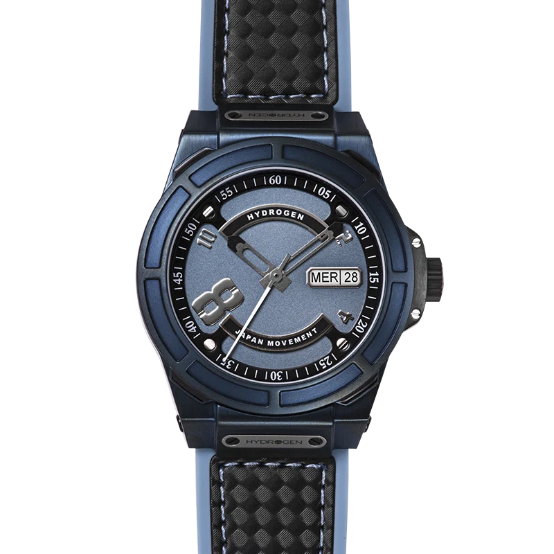 Comfortable Hydrogen Blue Dial Date Watch Contemporary